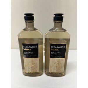 Bath & Body Works Aroma CEDARWOOD SAUNA Body Wash Foam Bath 10 oz LOT of 2